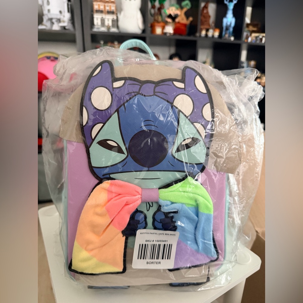 Loungefly Disney Lilo & Stitch Super Stitch with Rainbow Cape Mini Backpack